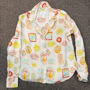 Cynthia Rowley Long Sleeve Printed Shirt